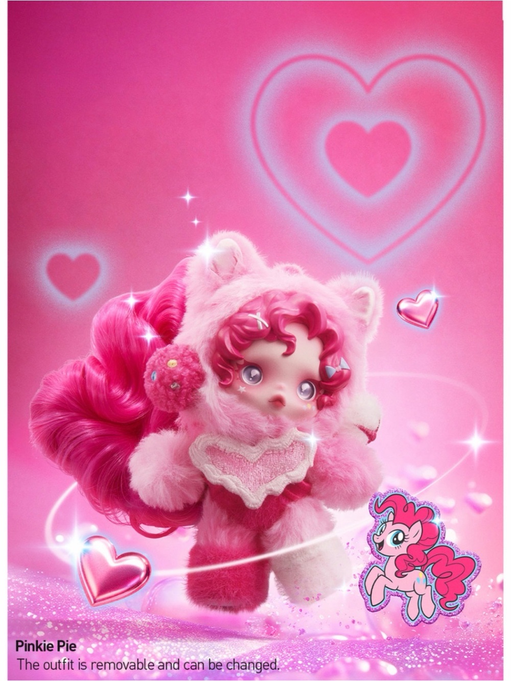 Popmart My Little Pony Plush Doll- Pinky Pie